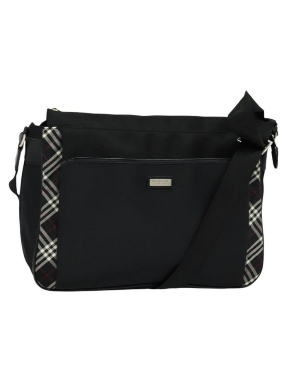 Authentic BURBERRY Black label Shoulder Bag Nylon Black